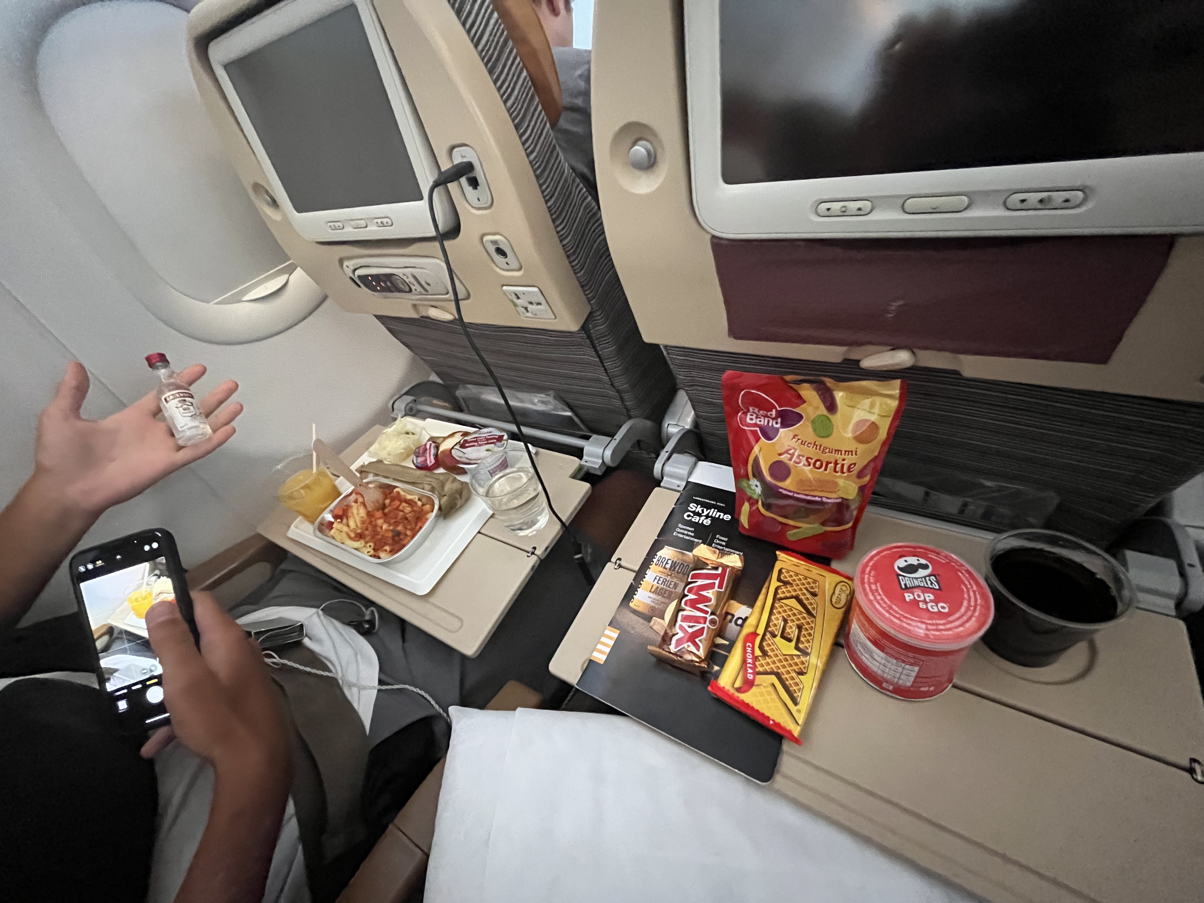 Airplane meal during our return flight