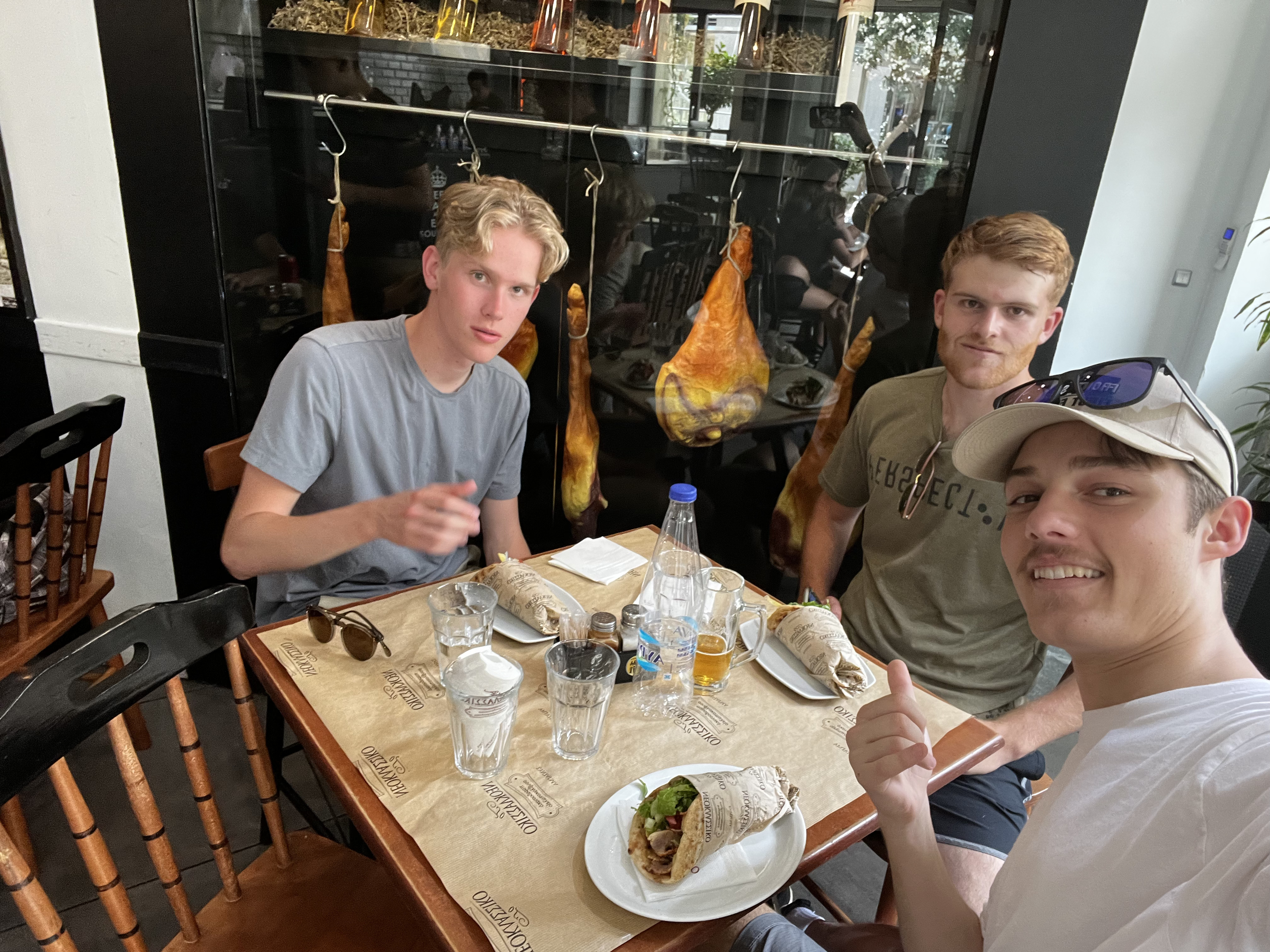 Greek meal of gyros or kebabs