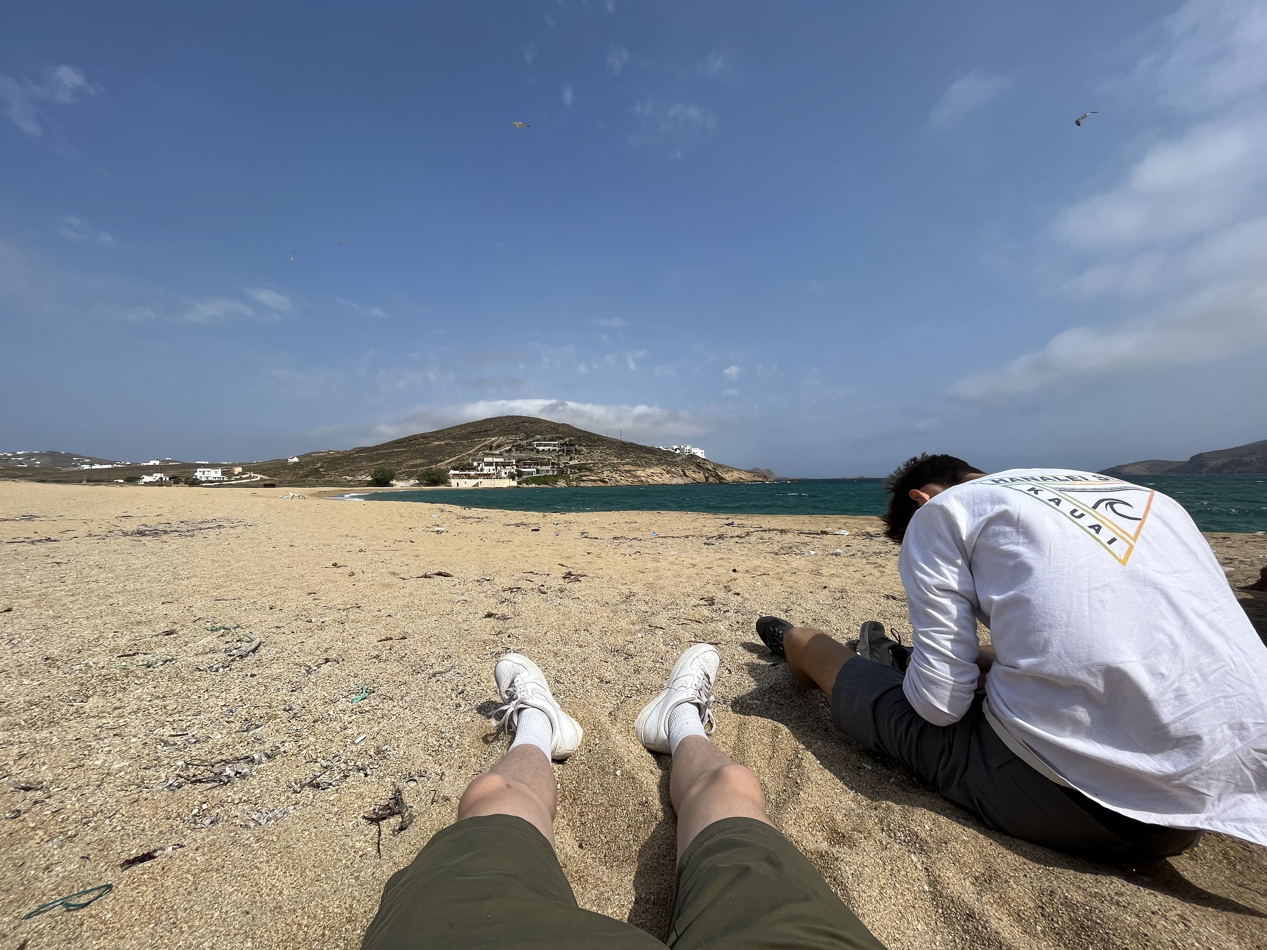 View of the beach in Mykonos