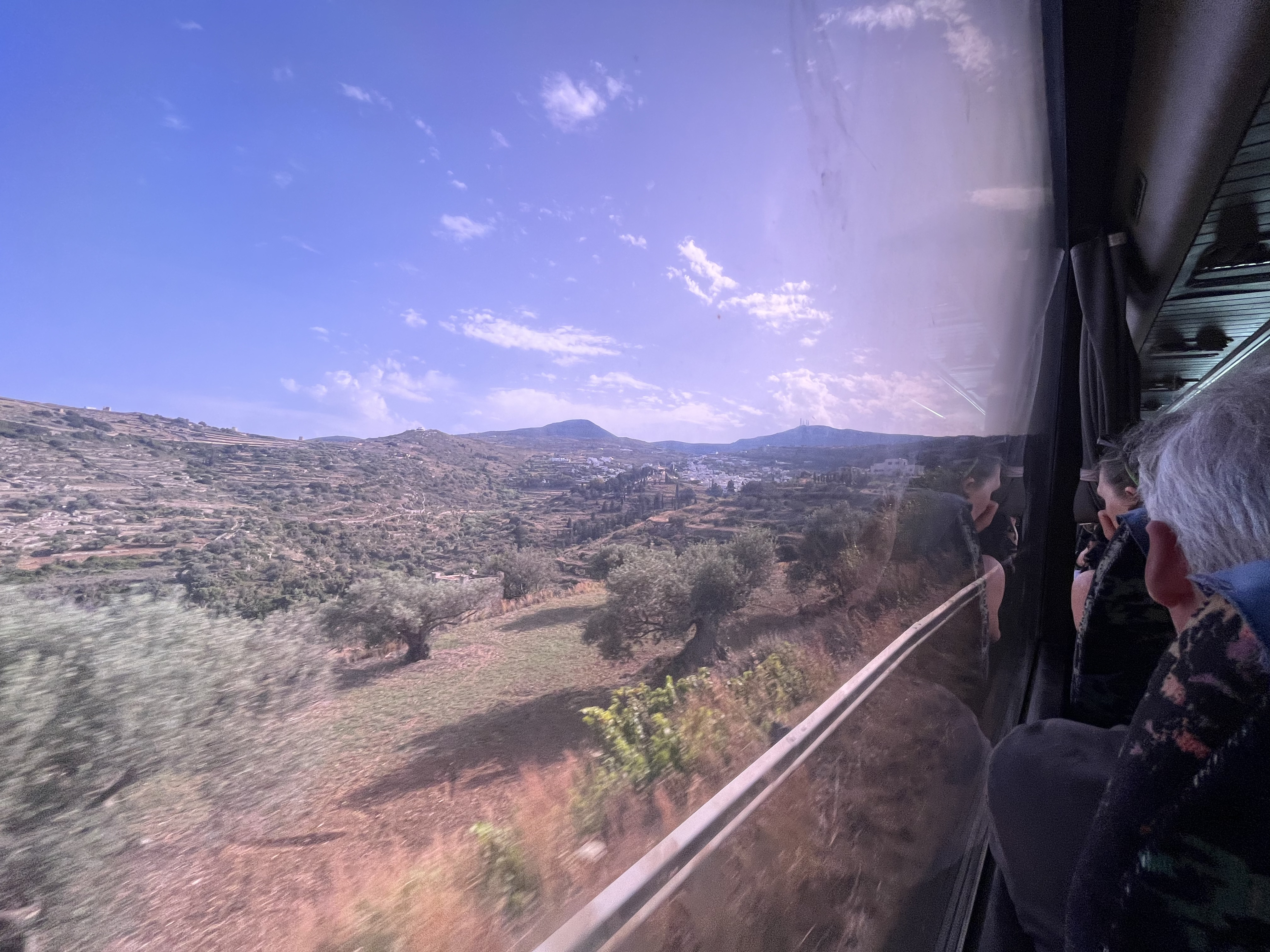 Bus ride through Greek islands