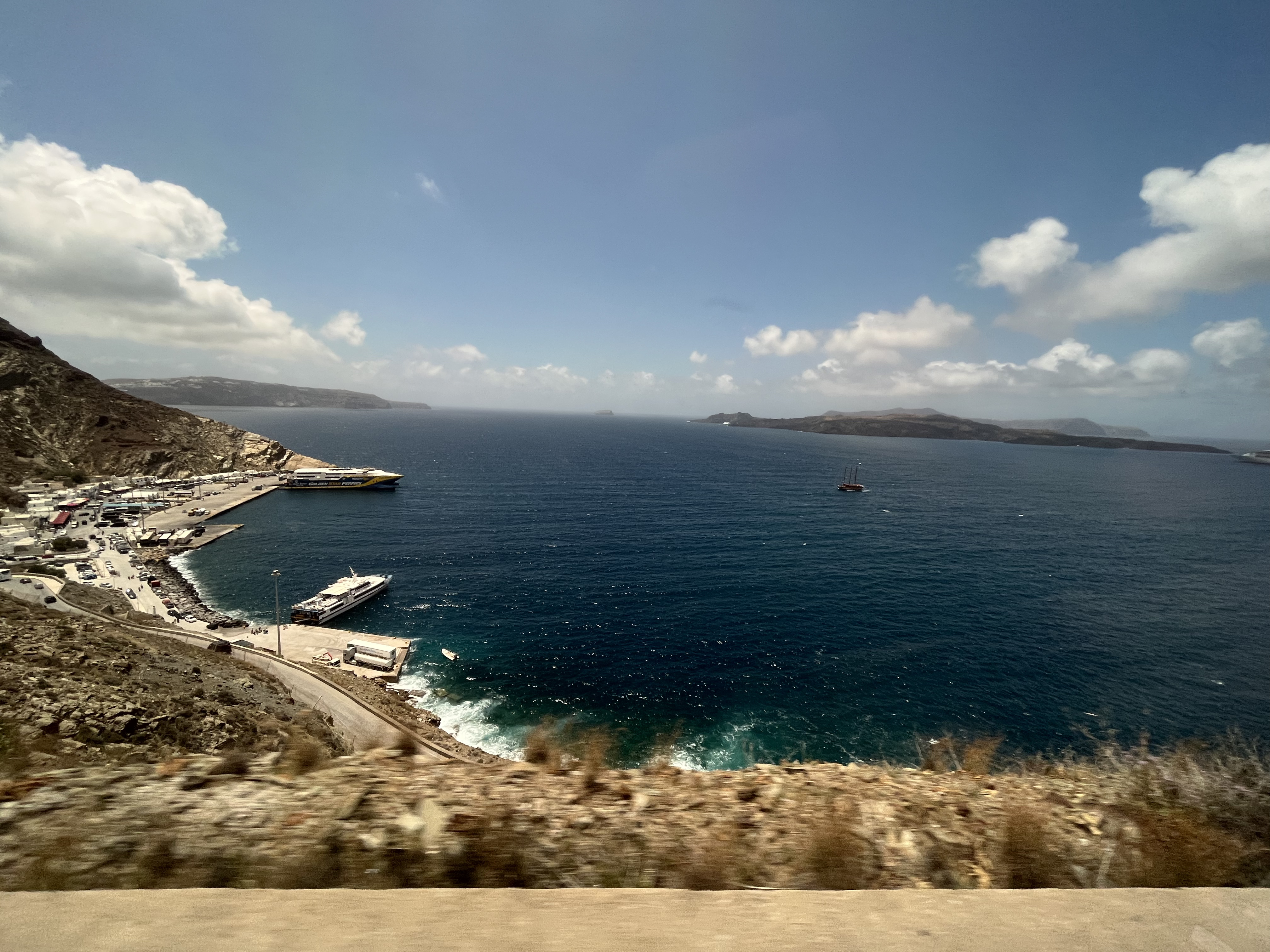 Bus ride through Greek islands