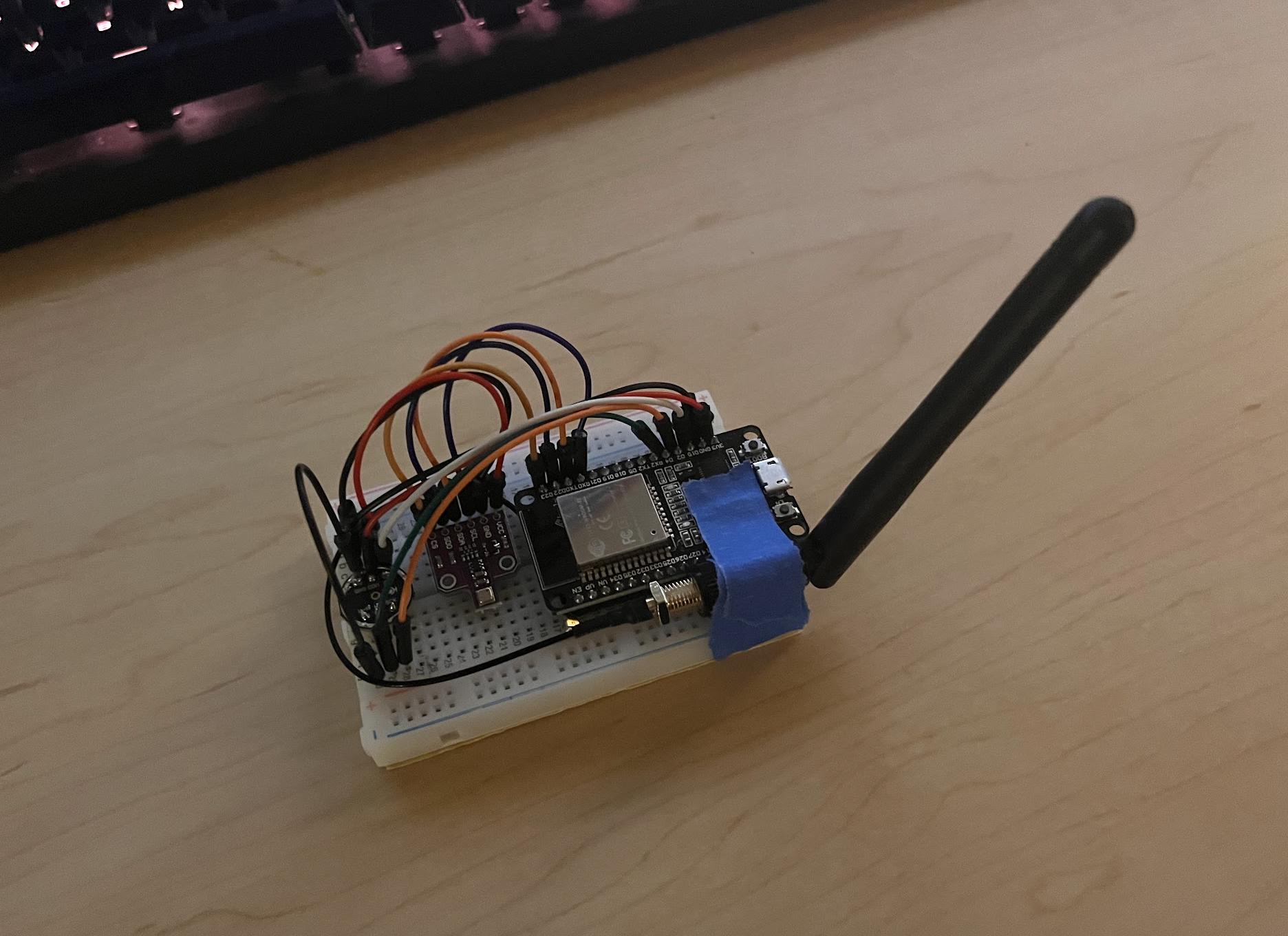 ESP32-based FireGrid environmental sensor prototype