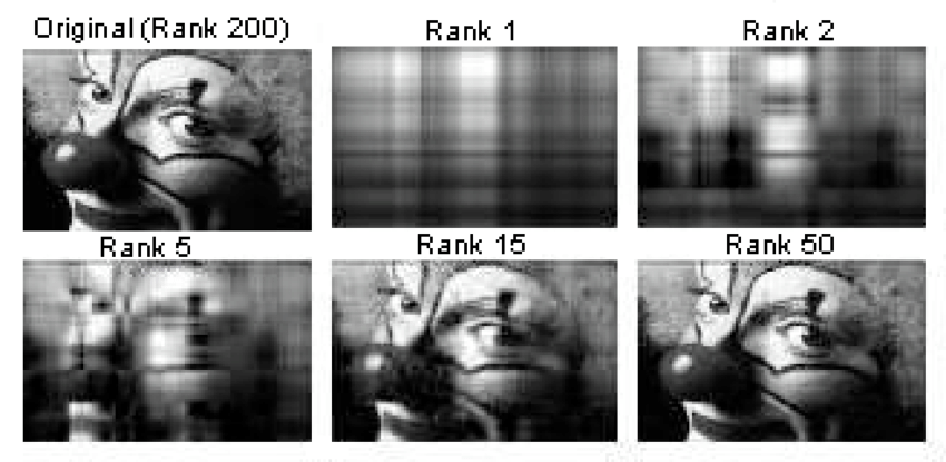 SVD-based image compression illustration